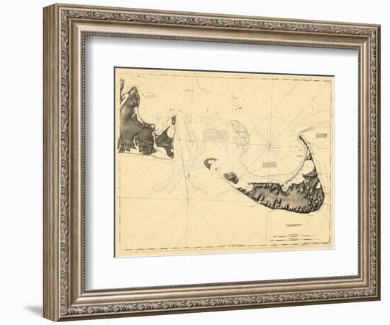 1776, Nantucket Island and the Eastern Half of Martha's Vineyard, Massachusetts-null-Framed Giclee Print