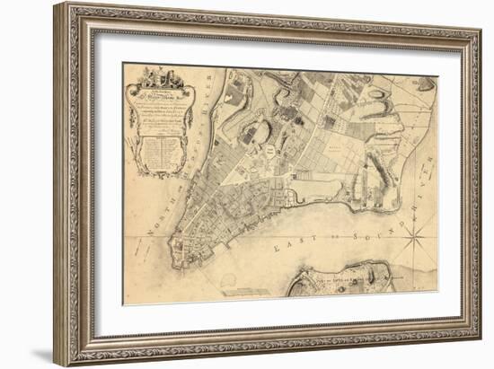 1776, New York City From 1767 Survey, New York, United States-null-Framed Giclee Print