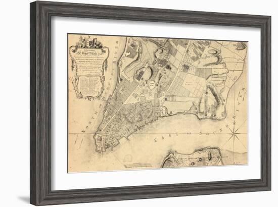 1776, New York City From 1767 Survey, New York, United States-null-Framed Giclee Print