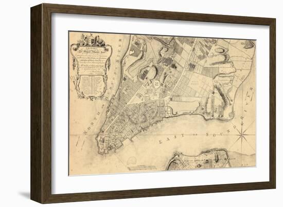1776, New York City From 1767 Survey, New York, United States-null-Framed Giclee Print