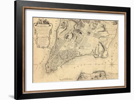 1776, New York City From 1767 Survey, New York, United States-null-Framed Giclee Print