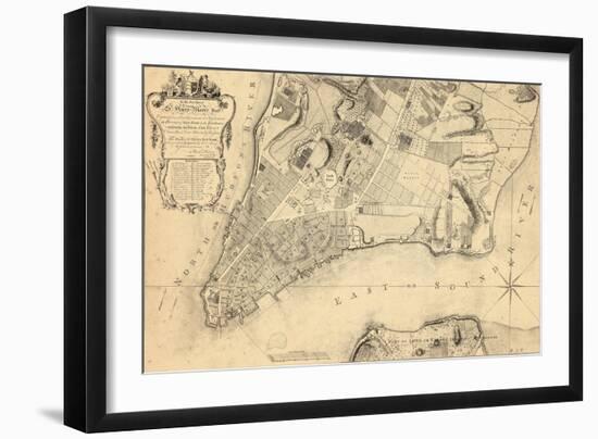 1776, New York City From 1767 Survey, New York, United States-null-Framed Giclee Print