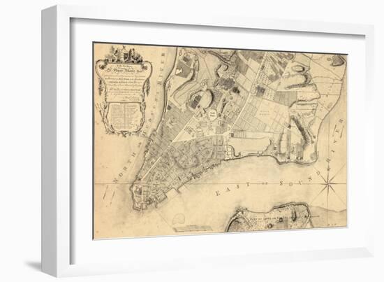 1776, New York City From 1767 Survey, New York, United States-null-Framed Giclee Print