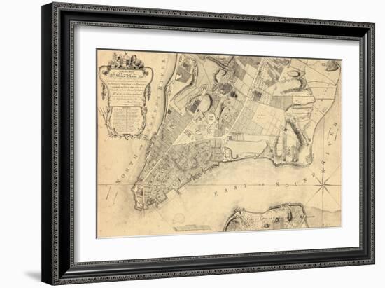 1776, New York City From 1767 Survey, New York, United States-null-Framed Giclee Print