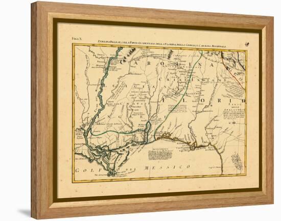 1778, Alabama, Florida, Louisiana, Mississippi, North Carolina-null-Framed Premier Image Canvas