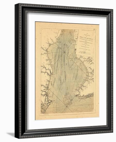 1779, A Chart of Delaware Bay,-null-Framed Giclee Print