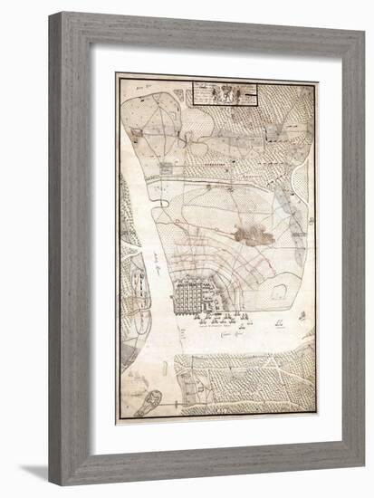 1780, Charleston Siege Map, South Carolina, United States-null-Framed Giclee Print