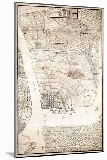 1780, Charleston Siege Map, South Carolina, United States-null-Mounted Giclee Print