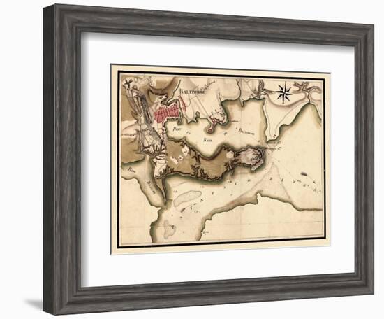 1781, Baltimore 1781, Maryland, United States-null-Framed Giclee Print