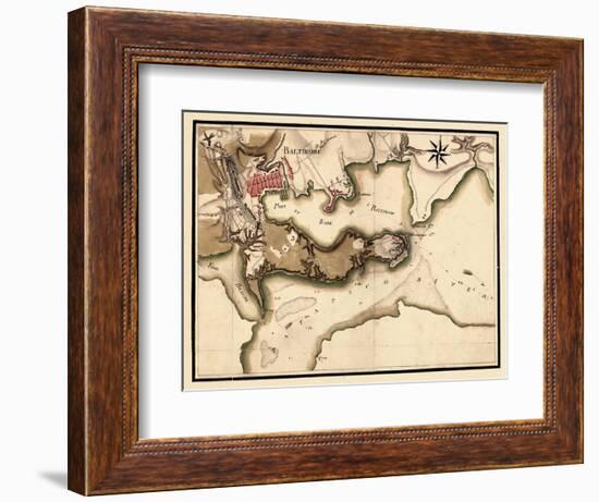 1781, Baltimore 1781, Maryland, United States-null-Framed Giclee Print