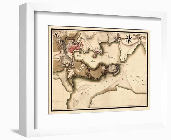 1781, Baltimore 1781, Maryland, United States-null-Framed Giclee Print