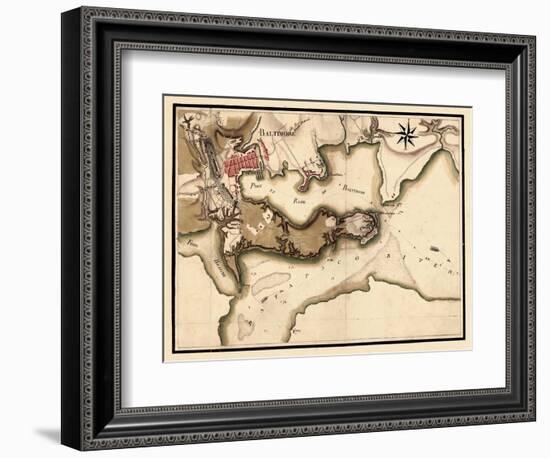 1781, Baltimore 1781, Maryland, United States-null-Framed Giclee Print