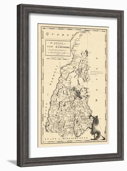 1794, New Hampshire State Map, New Hampshire, United States-null-Framed Giclee Print