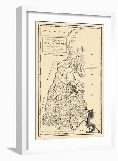 1794, New Hampshire State Map, New Hampshire, United States-null-Framed Giclee Print