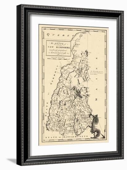 1794, New Hampshire State Map, New Hampshire, United States-null-Framed Giclee Print