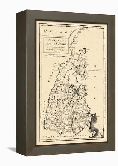 1794, New Hampshire State Map, New Hampshire, United States-null-Framed Premier Image Canvas