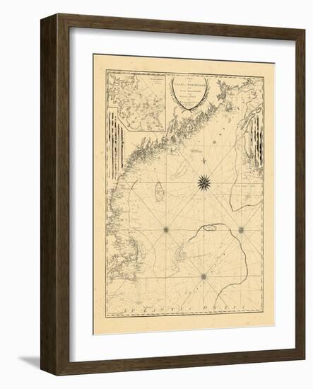 1798, A CHART/OF THE/COAST OF NEW ENGLAND/From the/SOUTH SHOAL TO CAPE SABLE/INCLUDING/GEORGES BANK-null-Framed Giclee Print