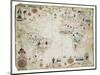 17th Century Nautical Map of the Atlantic-Library of Congress-Mounted Photographic Print