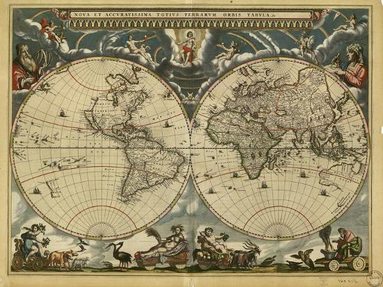 17th Century World Map Photographic Print Library Of Congress Art Com 17th Century World Map