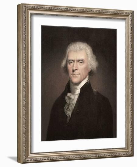 1800 Thomas Jefferson Portrait.-Paul Stewart-Framed Photographic Print