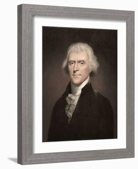 1800 Thomas Jefferson Portrait.-Paul Stewart-Framed Photographic Print