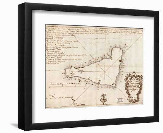 1803 Map of Easter Island-null-Framed Art Print