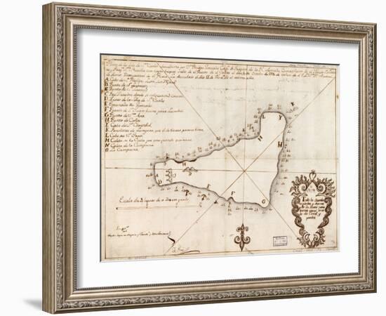 1803 Map of Easter Island-null-Framed Art Print