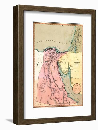 1803 Map of Egypt, with Part of Arabia and Palestine-null-Framed Photo