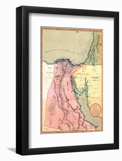 1803 Map of Egypt, with Part of Arabia and Palestine-null-Framed Photo