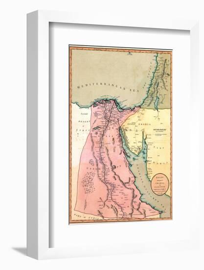 1803 Map of Egypt, with Part of Arabia and Palestine-null-Framed Photo