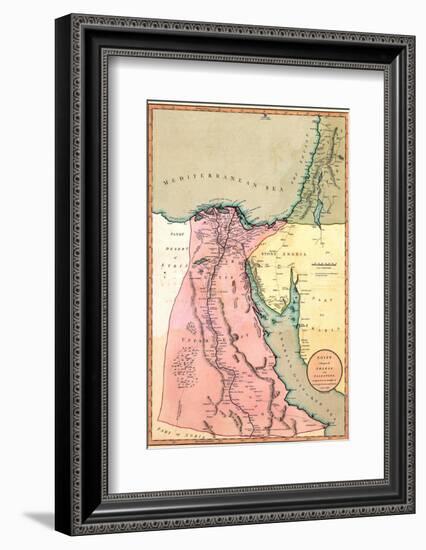 1803 Map of Egypt, with Part of Arabia and Palestine-null-Framed Photo