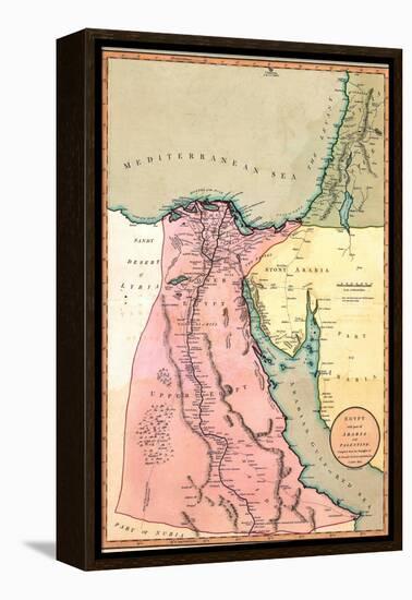 1803 Map of Egypt, with Part of Arabia and Palestine-null-Framed Stretched Canvas