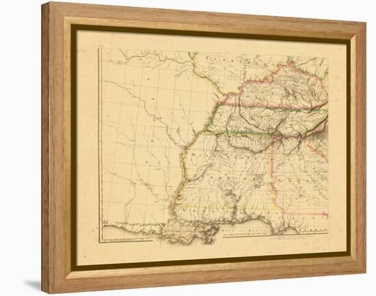 1812, Alabama, Georgia, Kentucky, Louisiana, Mississippi, Tennessee-null-Framed Premier Image Canvas