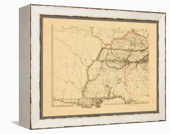 1812, Alabama, Georgia, Kentucky, Louisiana, Mississippi, Tennessee-null-Framed Premier Image Canvas