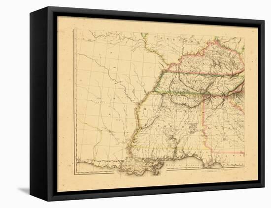 1812, Alabama, Georgia, Kentucky, Louisiana, Mississippi, Tennessee-null-Framed Premier Image Canvas