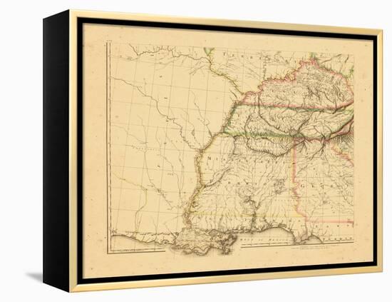 1812, Alabama, Georgia, Kentucky, Louisiana, Mississippi, Tennessee-null-Framed Premier Image Canvas