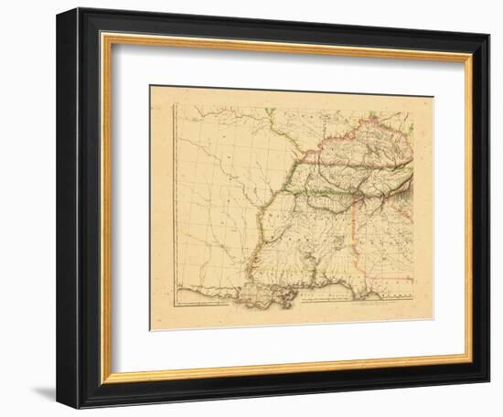 1812, Alabama, Georgia, Kentucky, Louisiana, Mississippi, Tennessee-null-Framed Premium Giclee Print