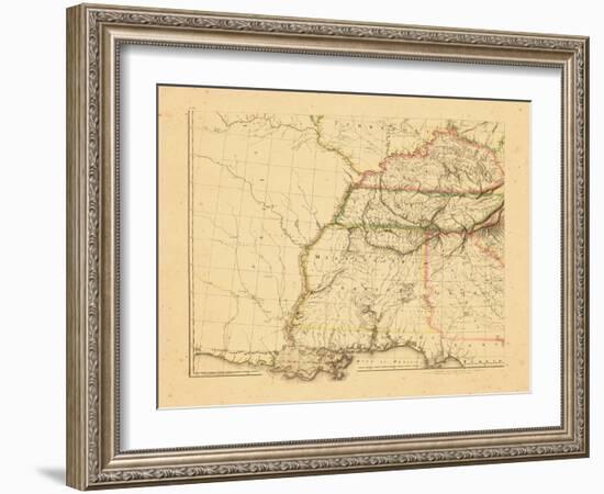 1812, Alabama, Georgia, Kentucky, Louisiana, Mississippi, Tennessee-null-Framed Giclee Print