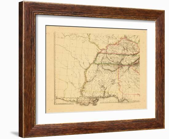 1812, Alabama, Georgia, Kentucky, Louisiana, Mississippi, Tennessee-null-Framed Giclee Print