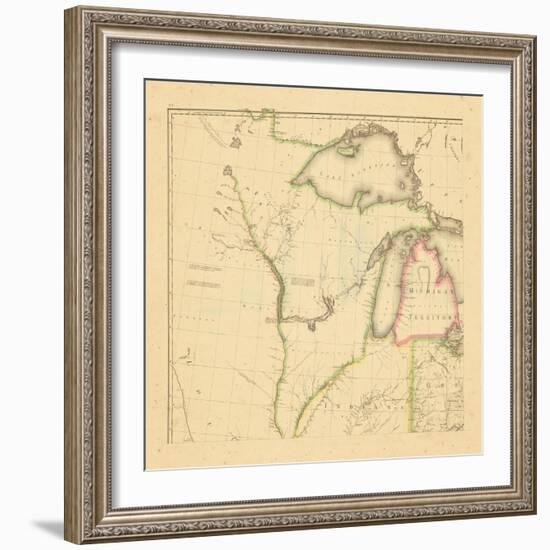 1812, Wisconsin, Ohio, Michigan, Indiana, Illinois-null-Framed Giclee Print