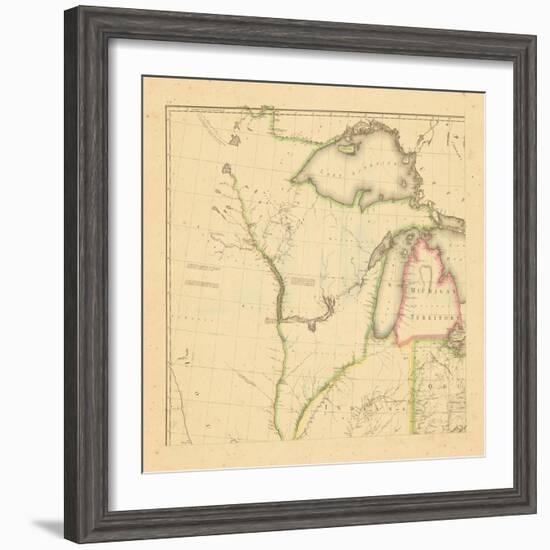 1812, Wisconsin, Ohio, Michigan, Indiana, Illinois-null-Framed Giclee Print