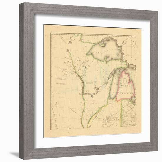 1812, Wisconsin, Ohio, Michigan, Indiana, Illinois-null-Framed Giclee Print