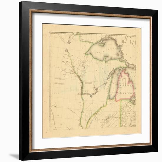 1812, Wisconsin, Ohio, Michigan, Indiana, Illinois-null-Framed Giclee Print