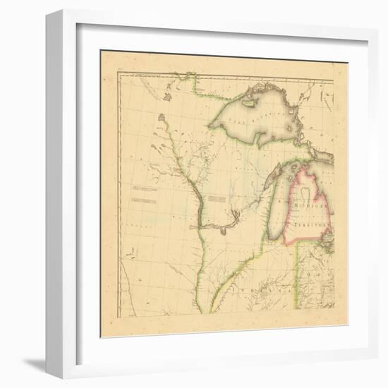 1812, Wisconsin, Ohio, Michigan, Indiana, Illinois-null-Framed Giclee Print