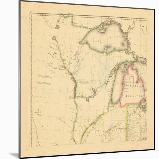 1812, Wisconsin, Ohio, Michigan, Indiana, Illinois-null-Mounted Giclee Print