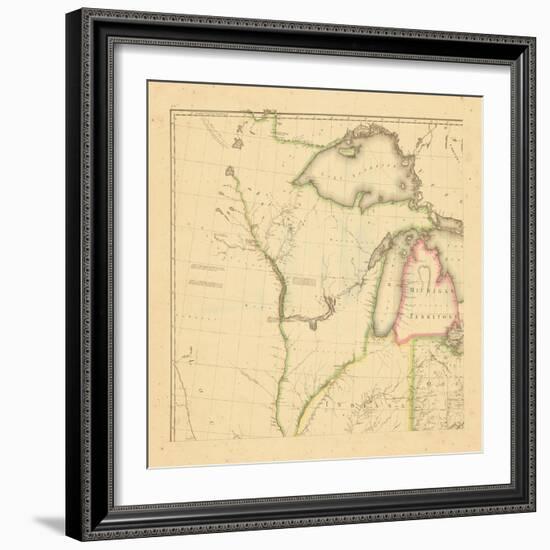 1812, Wisconsin, Ohio, Michigan, Indiana, Illinois-null-Framed Giclee Print