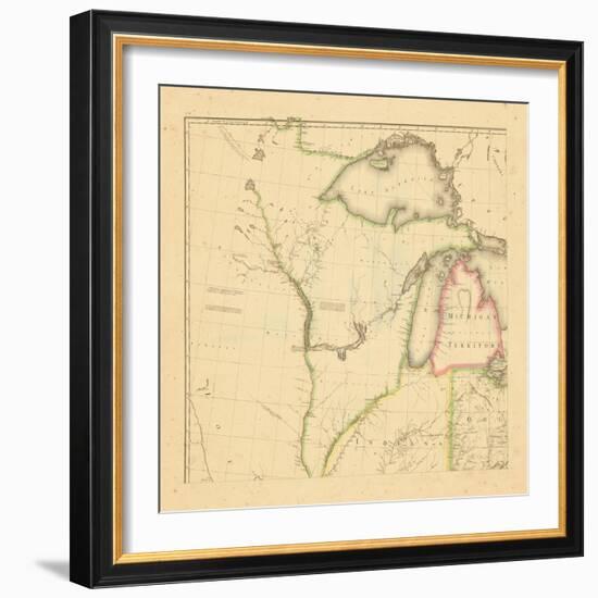 1812, Wisconsin, Ohio, Michigan, Indiana, Illinois-null-Framed Giclee Print