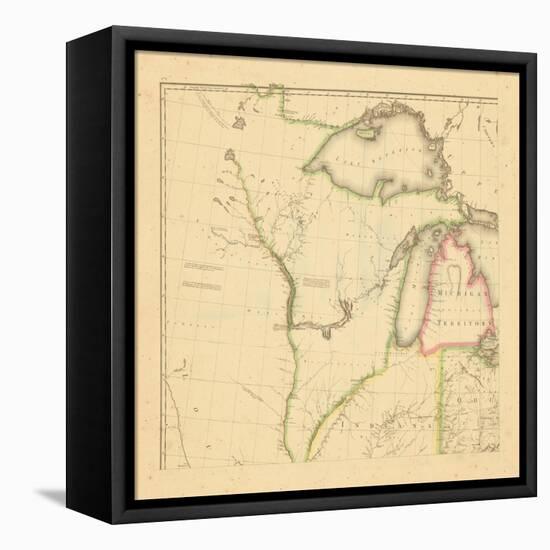 1812, Wisconsin, Ohio, Michigan, Indiana, Illinois-null-Framed Premier Image Canvas