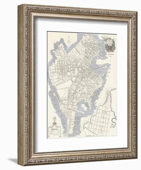 1814, Boston J. G. Hale Survey, Massachusetts, United States-null-Framed Giclee Print