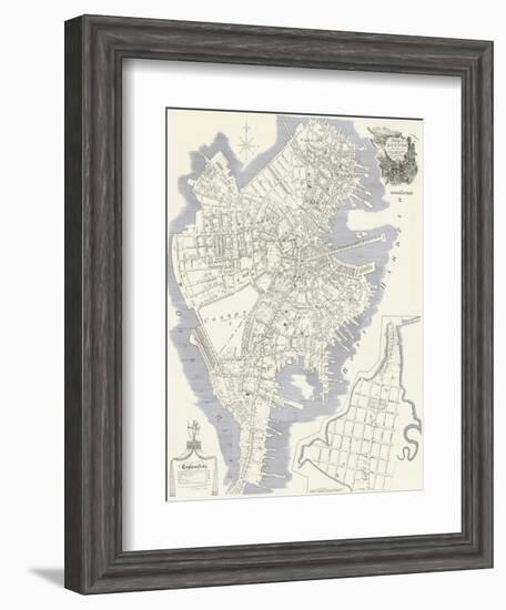 1814, Boston J. G. Hale Survey, Massachusetts, United States--Framed Giclee Print